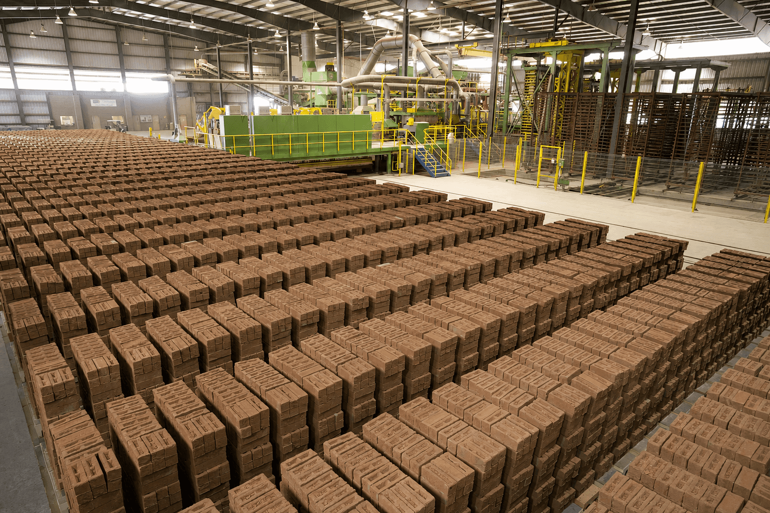 Building products manufacturing with industrial kiln and process control systems