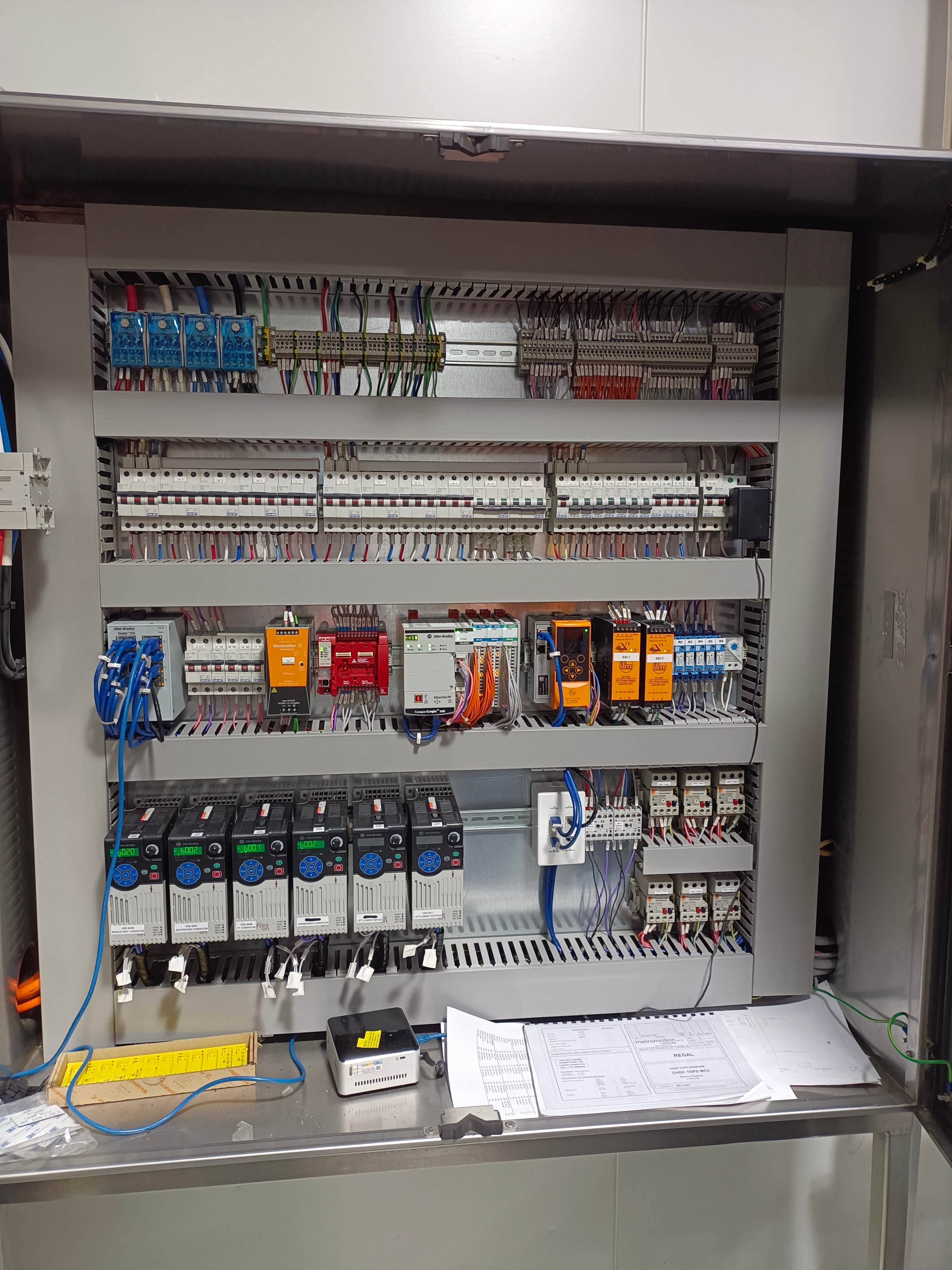 Industrial automation services delivered on production equipment by Metromotion Controls